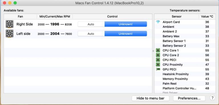 macs fan control change max rpm
